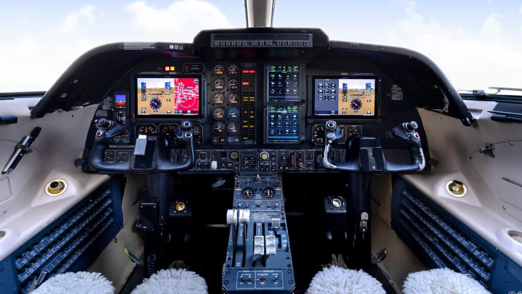 1991 Piaggio Avanti P180 updated avionics cockpit