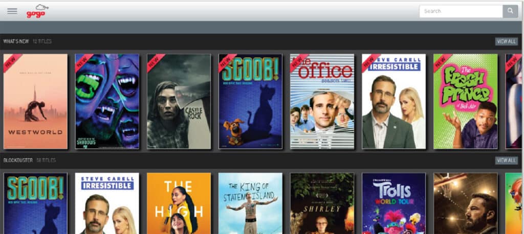 Gogo's inflight movie app