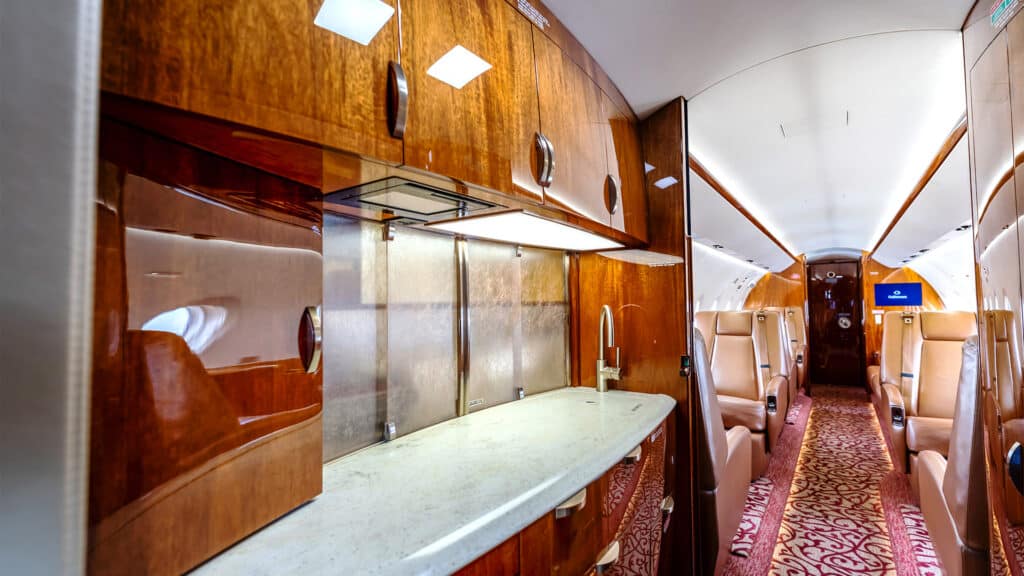 Business Jet interior galley on a Gulfstream G280