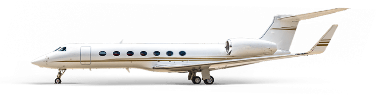 Side view of a 2018 Gulfstream G550 exterior