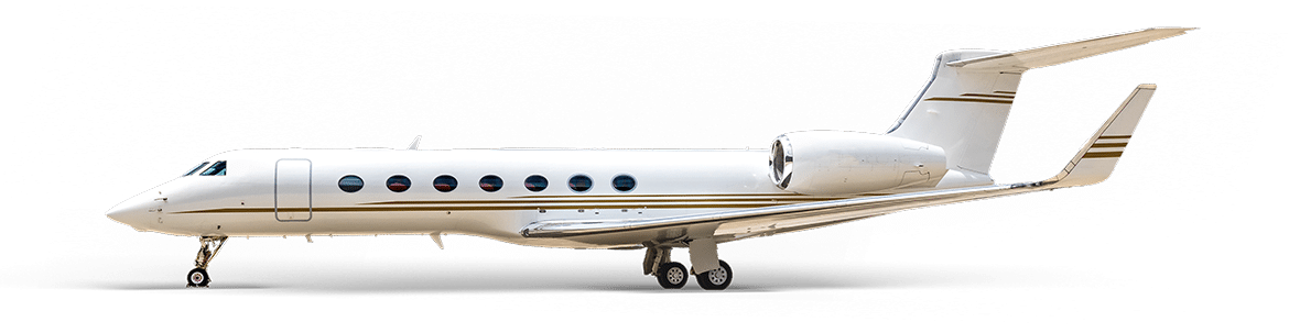 Side view of a 2018 Gulfstream G550 exterior