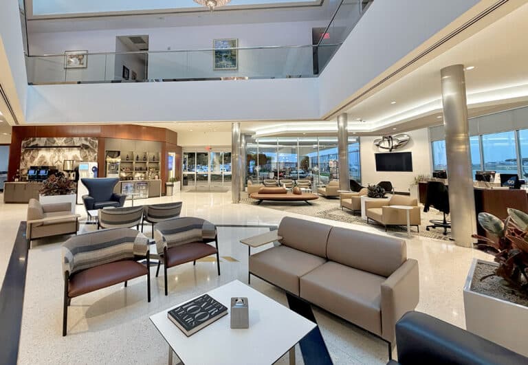 Business Jet's lobby at their FBO executive terminal at Dallas Love Field (KDAL)