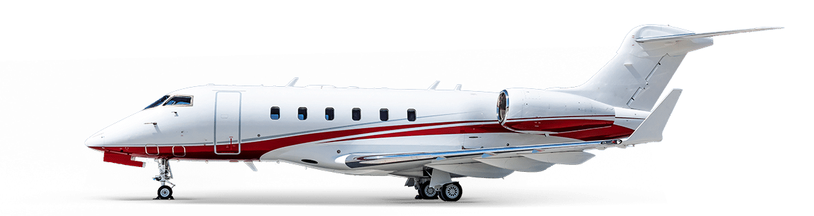 Side view of the exterior of a 2005 Challenger 300